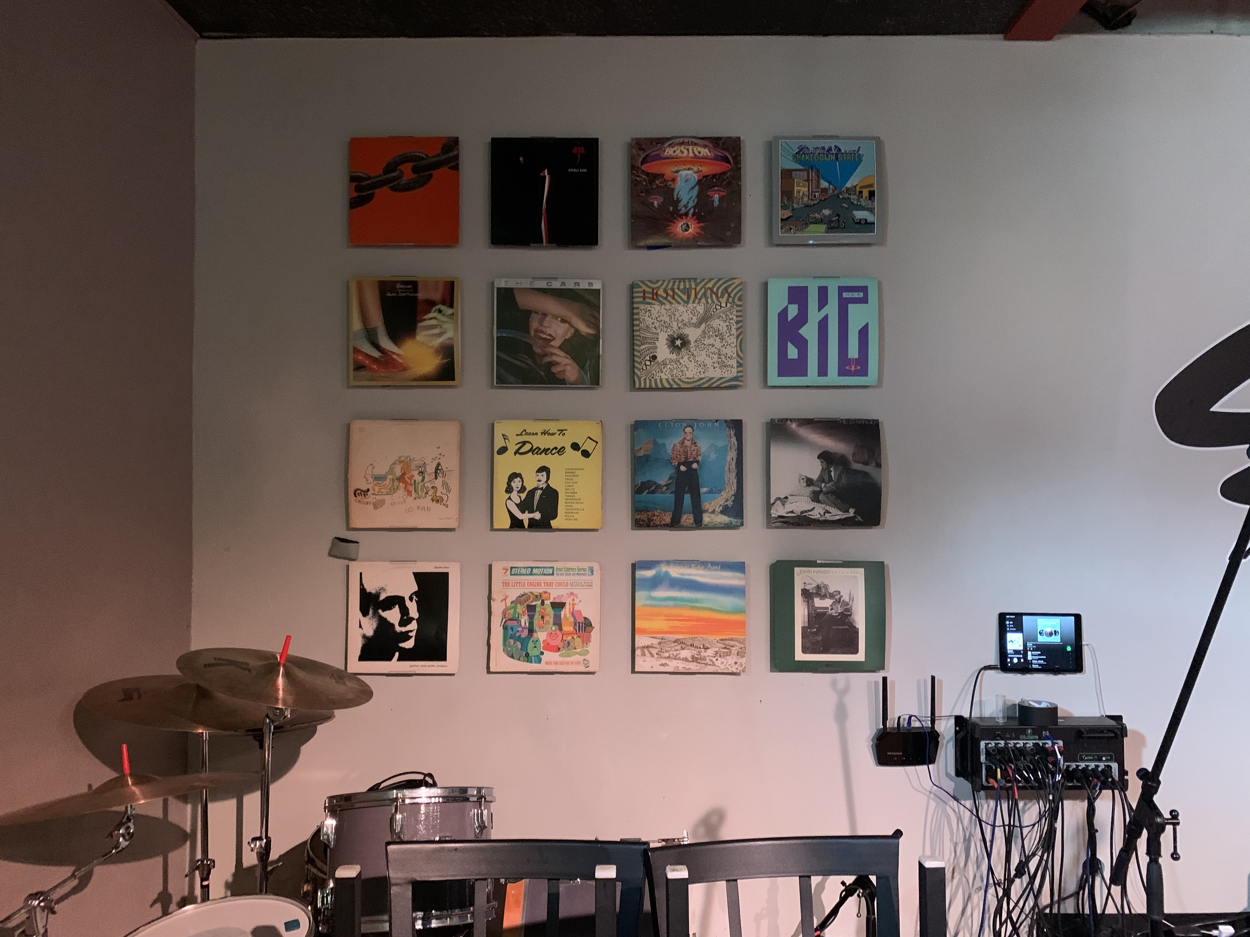Album Wall at The Sound Bank 